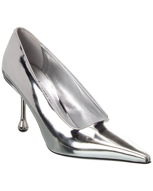 Jimmy Choo White Ixia Patent Pump