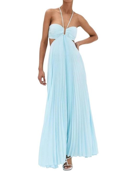 Emma way Blue Embellished Maxi Dress