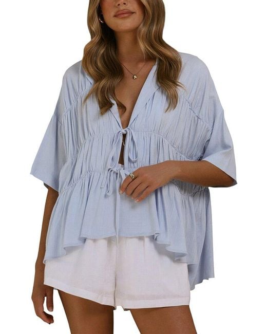 ENJOY PETRA Blue Shirt