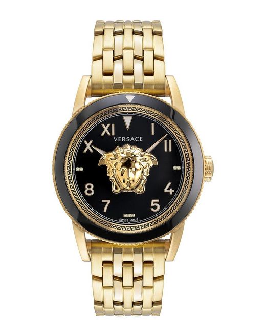 Versace Metallic V-palazzo Diamond Watch for men