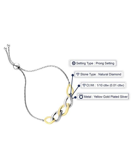 Amairah Metallic Vermeil 0.10 Ct. Tw. Diamond Bolo Bracelet