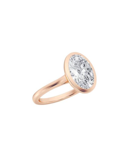 Lab Grown Diamonds White 14k Rose Gold 5.00 Ct. Tw. Lab-grown Diamond Solitaire Ring