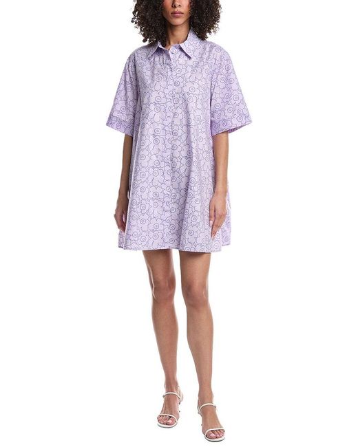 Marimekko Purple Vinna Piirto Unikko Mini Dress