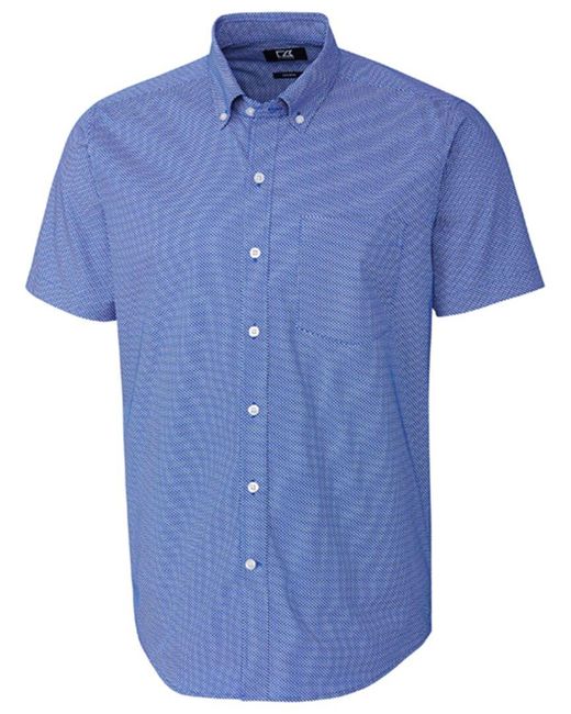Cutter & Buck Blue Strive Rail Stripe Shirt for men