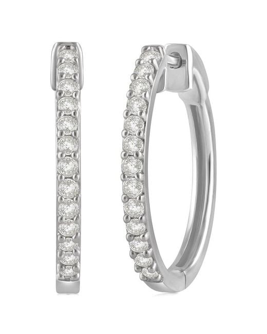 Lab Grown Diamonds White 0.49 Ct. Tw. Lab-Grown Diamond Hoops