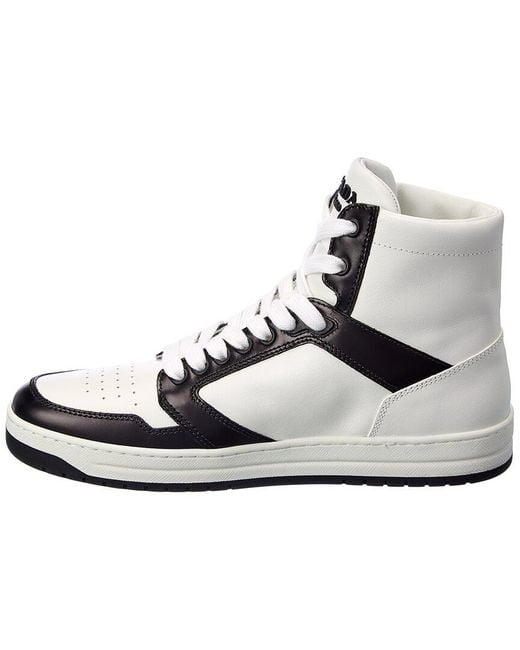 Prada White Logo Leather Sneaker