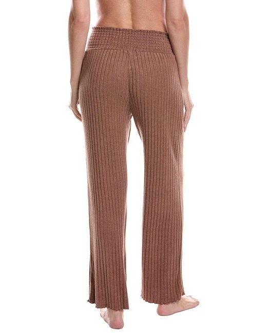 Z Supply Brown Dawn Smocked Rib Pant