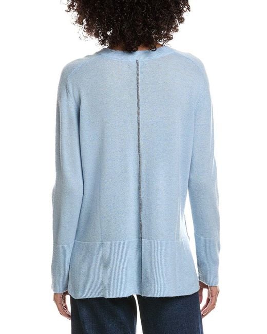 Forte Blue Easy Wool & Cashmere-Blend Sweater