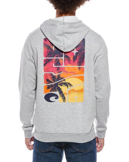 COSTA APPAREL Gray Palm Beach Hoodie for men