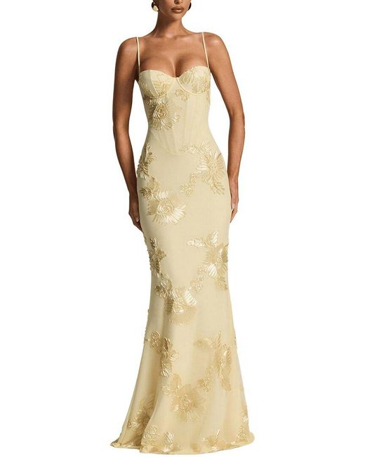 Dilireba Metallic Embellished Maxi Dress