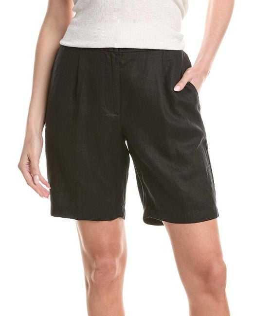 Eileen Fisher Black Linen Short