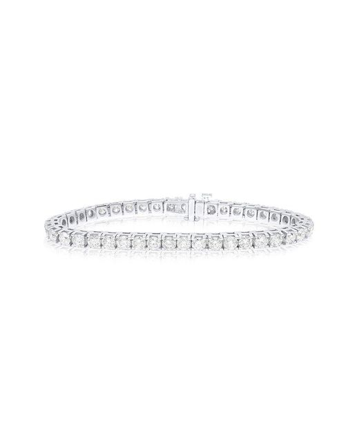 Diana M White Fine Jewelry 14k 10.25 Ct. Tw. Diamond Tennis Bracelet