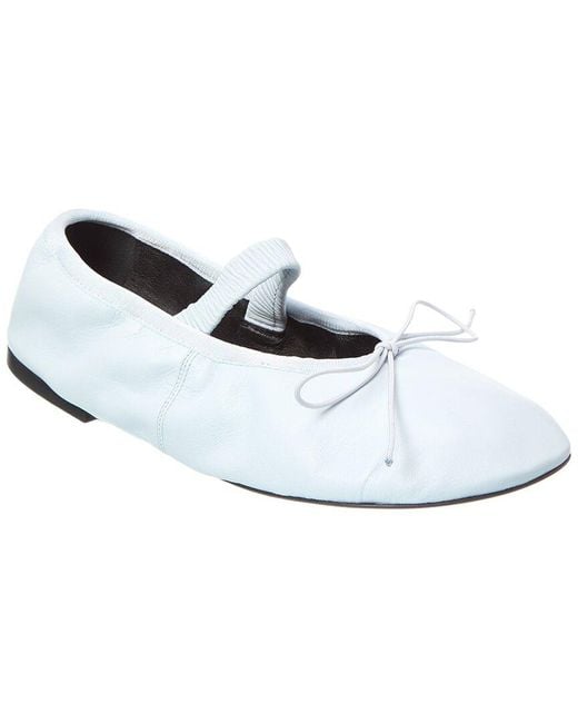 Proenza Schouler White Mary Jane Leather Flat