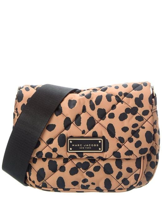 Marc Jacobs Black Cheetah Quilted Messenger