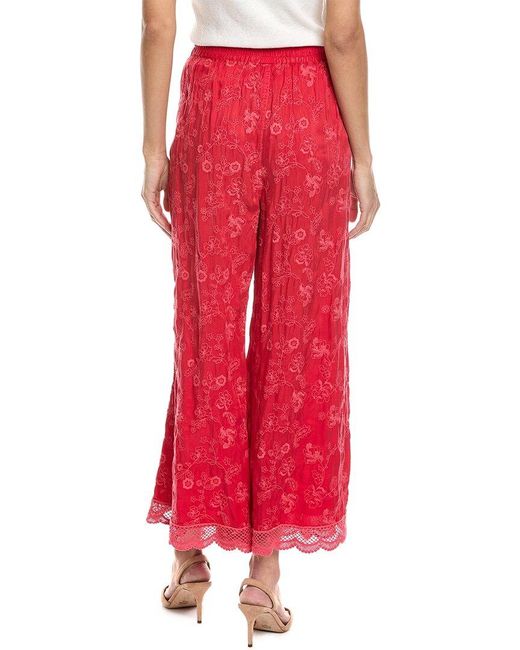 Johnny Was Red Lauchlen Pant Gardenia
