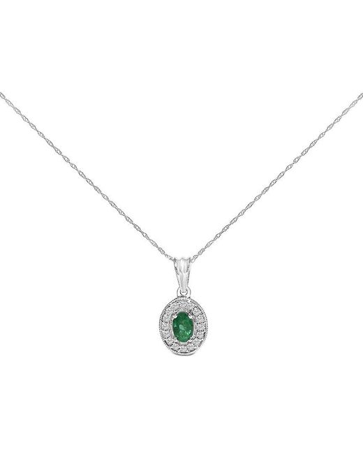 Haus of Brilliance Metallic 14K Diamond & Pendant Necklace