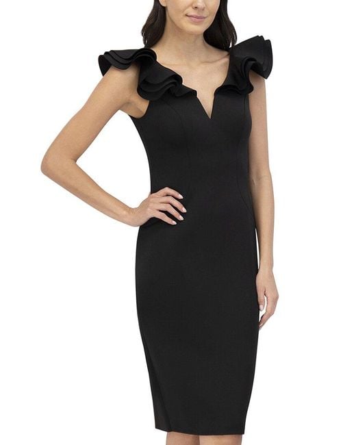 Eliza J Black Sleeveless Solid Mini Dress