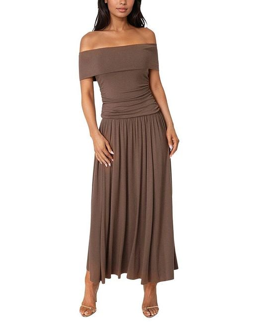 Bebe Brown Drop Waist Maxi Dress