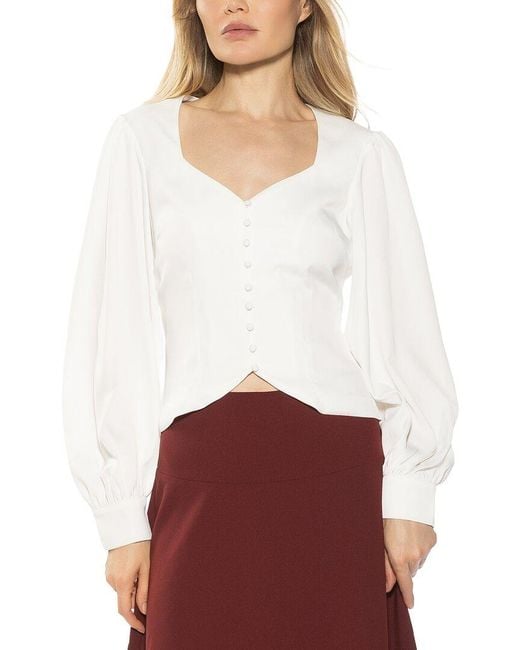 Alexia Admor White Romy Blouse