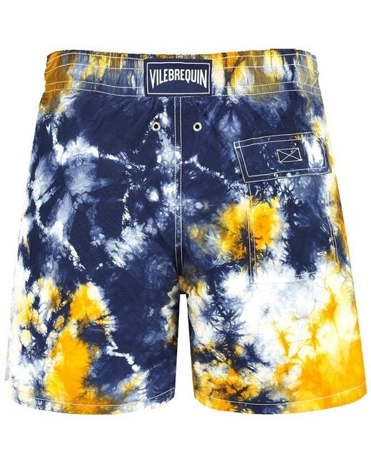 Short De Bain Vilebrequin - Modèle Swin XL - Jaune Et Bleu - Occasion Très Bon état