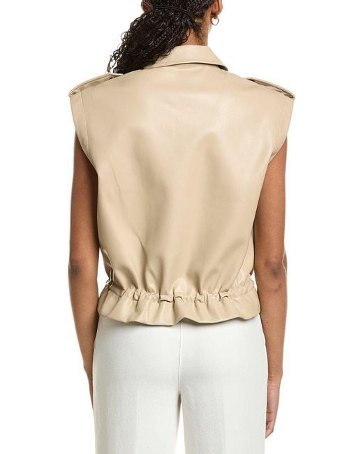 Kenneth Cole Natural Drawcord Snap Front Jacket