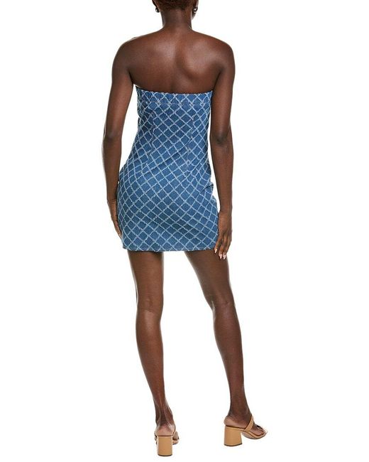 Endless Rose Blue Distressed Denim Mini Dress
