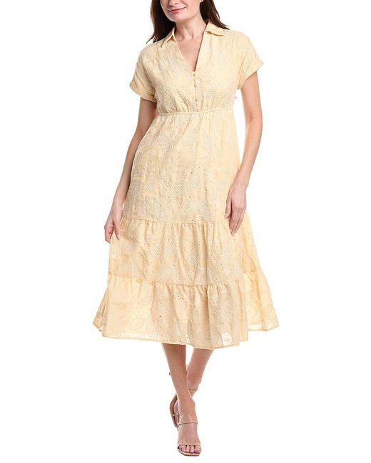 Sam Edelman Natural Leaf Print Shirtdress