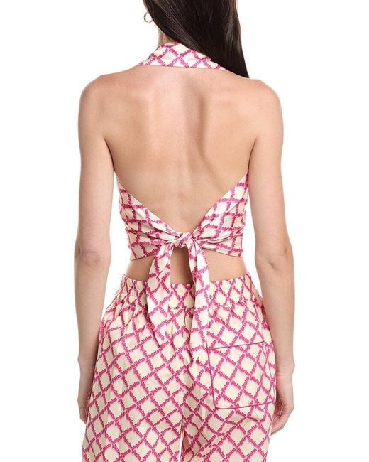 Palm Angels Red Printed Top