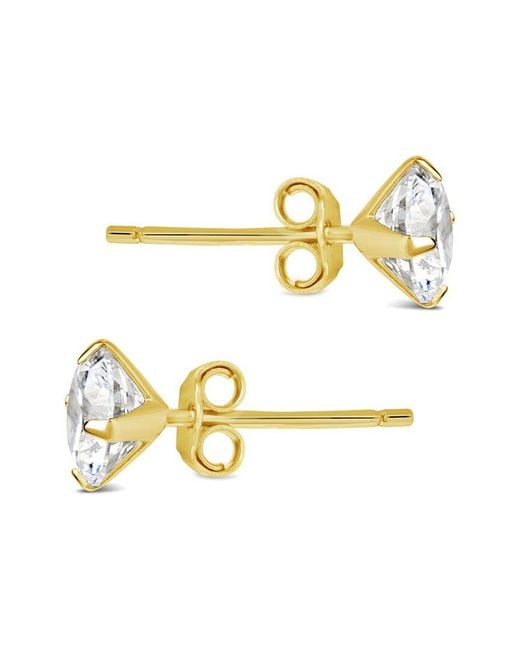 Sterling Forever White 14k Over Silver Studs