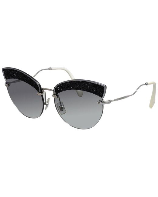 Miu Miu Metallic Mu58Ts 65Mm Sunglasses