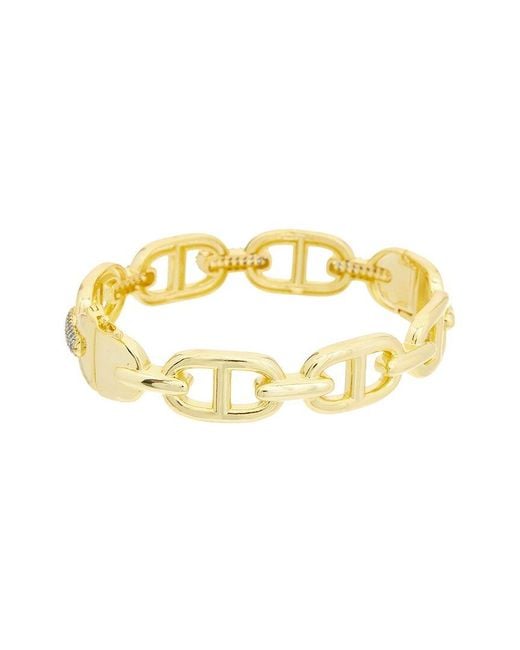 Juvell Metallic Plated Cz Bangle Bracelet