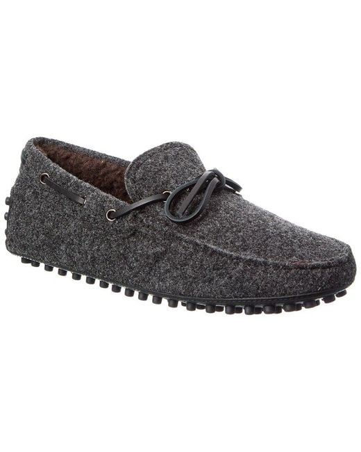 Tod's Black Flannel Loafer for men
