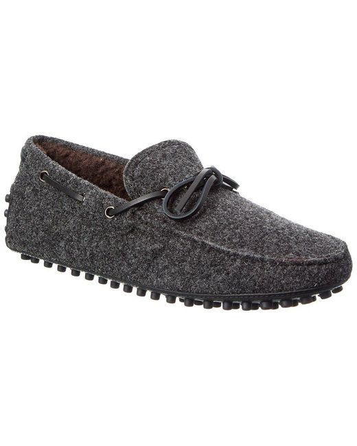 Tod's Black Flannel Loafer for men