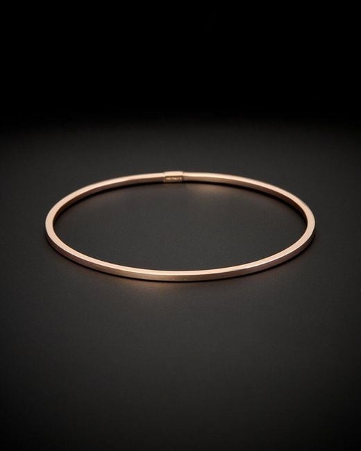 Italian Gold Black 14k Italian Rose Gold Bangle Bracelet