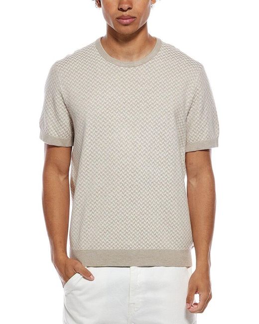 Ted Baker Gray Herringbone Crewneck Sweater for men
