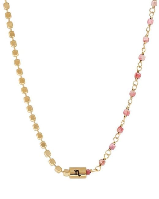 Karma and Luck Metallic Plated Tourmaline Beaded Necklace