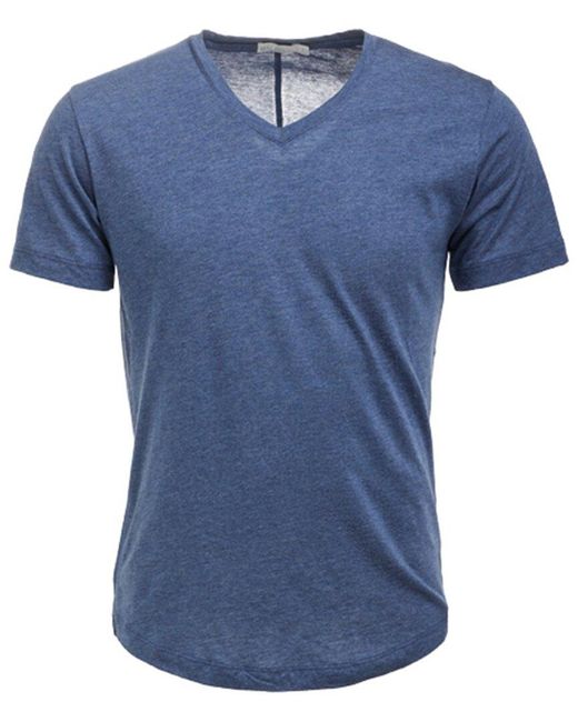 Barefoot Dreams Blue Malibu Collection V-neck T-shirt for men