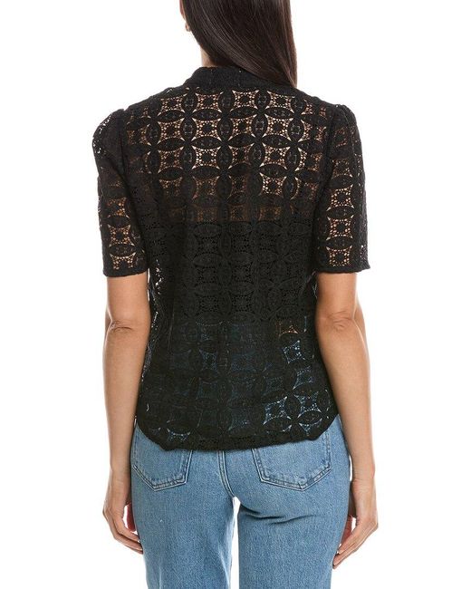 ANNA KAY Black Milliete Lace Blouse