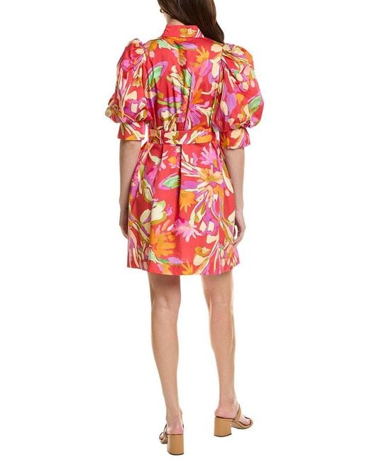 tyler boe Red Lydia Shirtdress