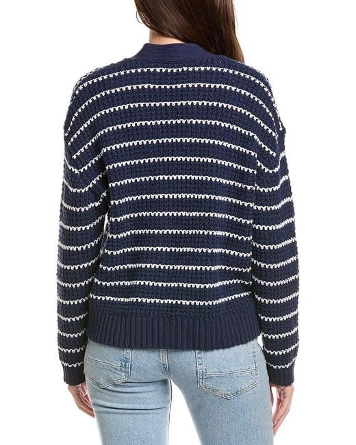 Michael Stars Blue Dodi Striped Cardigan