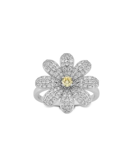 Sphera Milano White Plated Cz Ring