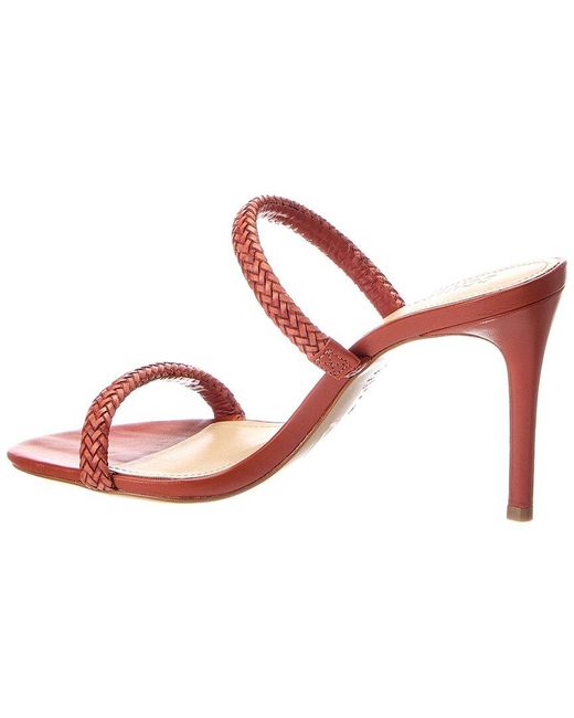 SCHUTZ SHOES Pink Taliah Woven Leather Sandal