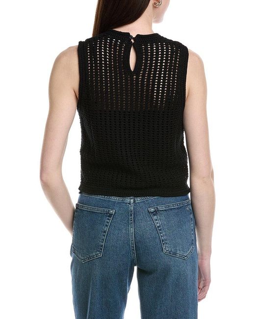 FRAME Black The Crochet Tank