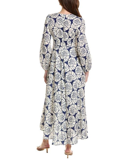 tyler boe White Charlie Linen-Blend Maxi Dress