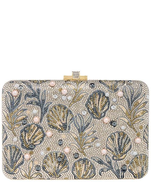Judith Leiber Gray Slim Slide Shelby Clutch
