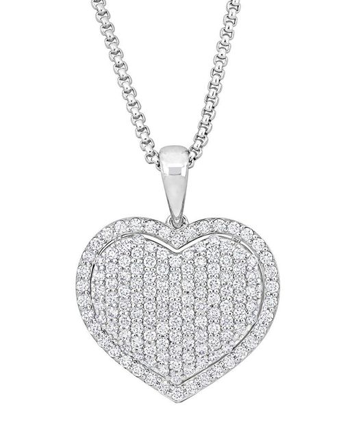 Rina Limor White 14k 1.67 Ct. Tw. Diamond Heart Pendant