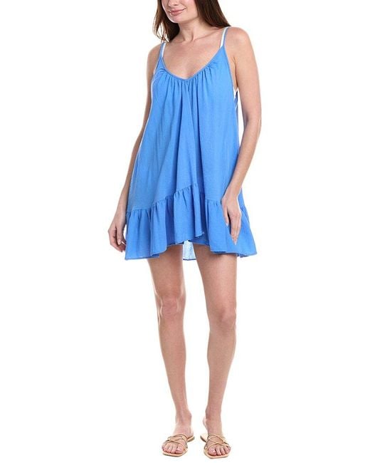 9seed Blue Core Ruffle Mini Dress