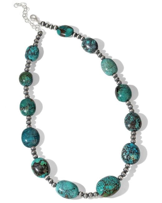 TIRAMISU Green Plated Natural Statement Necklace