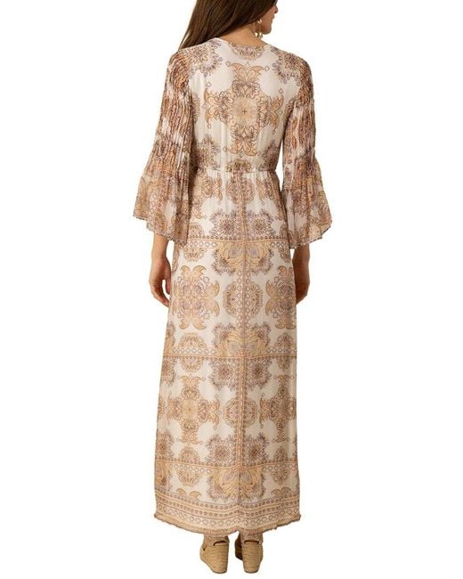 Hale Bob Natural Silk-Blend Mara Maxi Dress