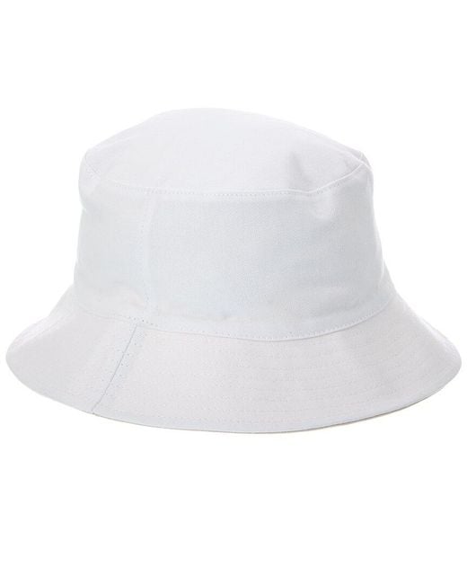 Bruno Magli White Reversible Bucket Hat